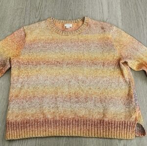 J. Crew Peach and Cream Knit Sweater